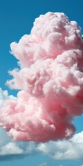 single cloud against a gradient sky for a serene mobile wallpaper. Generative AI