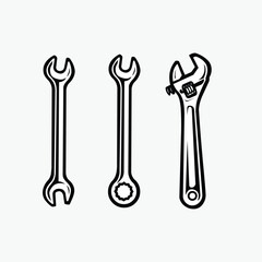 Tools Wrench Vector, Art, Icon, Graphic Isolated