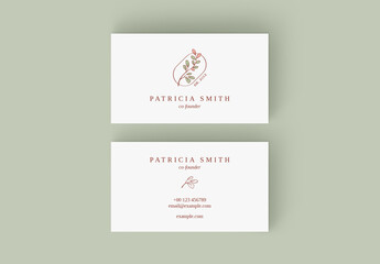 Elegant and Organic Business Card Layout