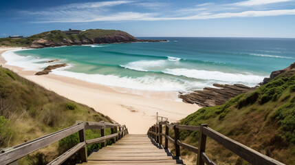 Beaches and coastal scenery illustration