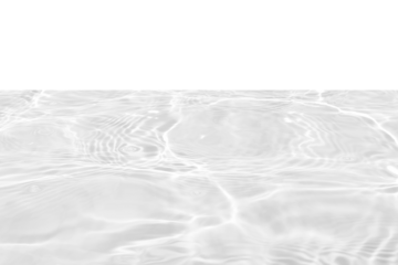 White water with ripples on the surface. Defocus blurred transparent white colored clear calm water surface texture with splashes and bubbles. Water waves with shining pattern texture background.
