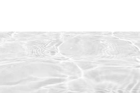 White water with ripples on the surface. Defocus blurred transparent white colored clear calm water surface texture with splashes and bubbles. Water waves with shining pattern texture background.
