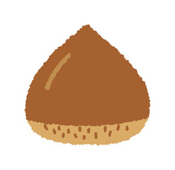 クリの手書きベクターイラスト／秋の植物