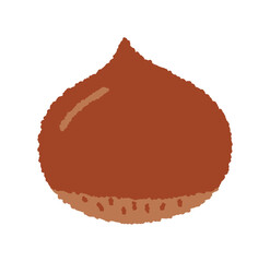 クリの手書きベクターイラスト／秋の植物