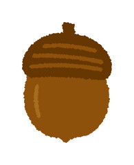 どんぐりの手書きベクターイラスト／秋の植物