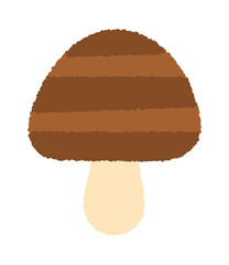 きのこの手書きベクターイラスト／秋の植物・食材