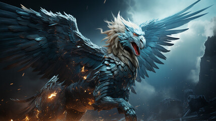 eagle in the dark.generative ai