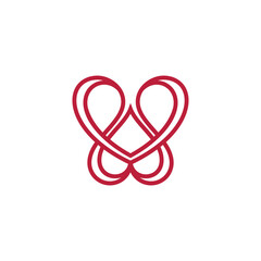 Vector logo design concept. Hearts icon