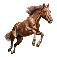 Obraz na płótnie Canvas brown horse isolated on transparent background cutout