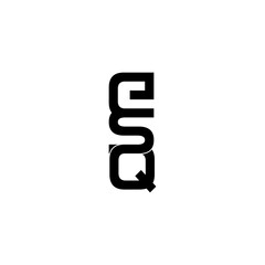 esq lettering initial monogram logo design