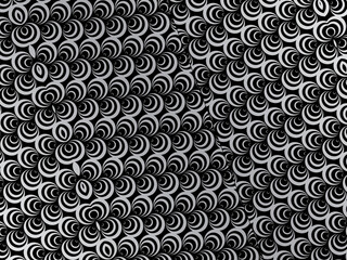 Black abstract background design. Modern wavy lines pattern (guilloche curves) in monochrome colors. Premium line texture for banners, business backgrounds. Dark horizontal vector template.