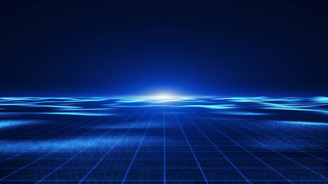 Blue Grid Motion Graphic Background