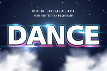 dance party night music theme typography editable text effect style templates design background