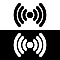 black and white signal icon