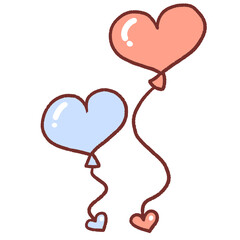 blue and orange balloon