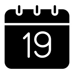 calendar glyph icon