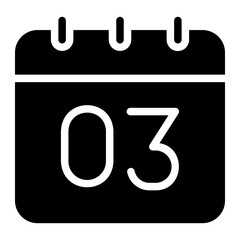 calender glyph icon