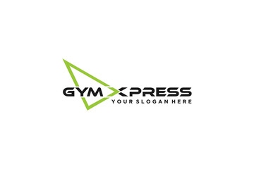 Gym health care sports logo design text typography with X letter variation for supplement product identity