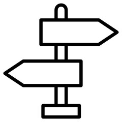 Signpost direction icon symbol vector image. Illustration of the arrow information signboard guide destination design image