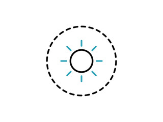 sun icon with circle frame