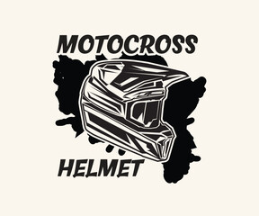 Motocross Helmet with Glasses Logo vector