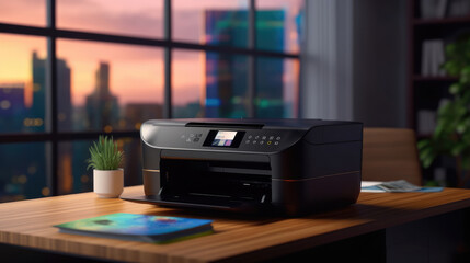 Modern printer on office desk