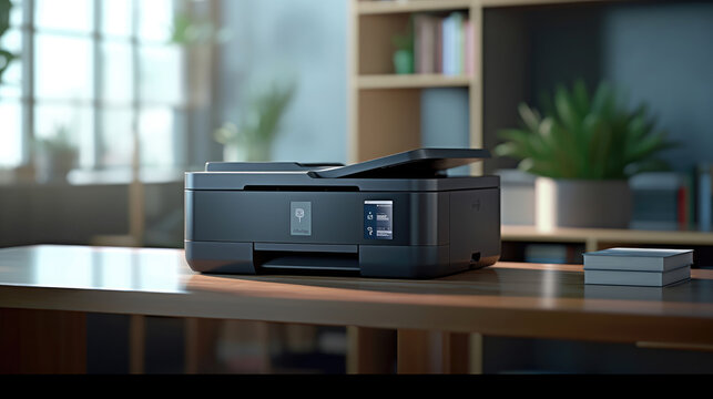 Modern printer on office desk