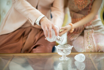 Water Pouring, Thai Traditional Ceremony, Engagement