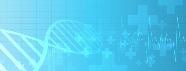 medical health care modern banner for bio tech research