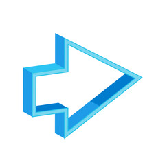 3D Style Geometric Arrow