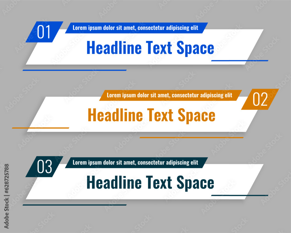 Canvas Prints modern infographic lower third broadcast template for presentation