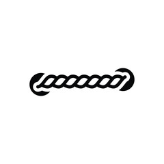Black solid icon for rope