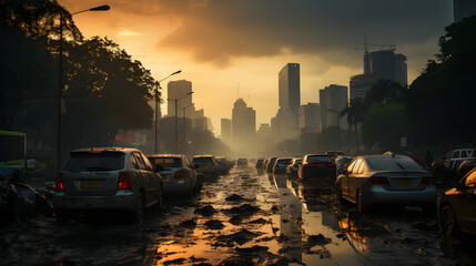 a city destroyed by the war that caused the end of the world