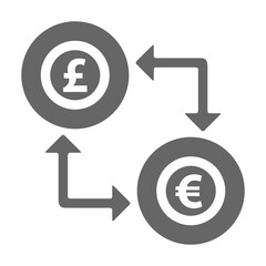 Bank finance icon symbol vector image. Illustration of the currency exchange investment financial saving bank design image