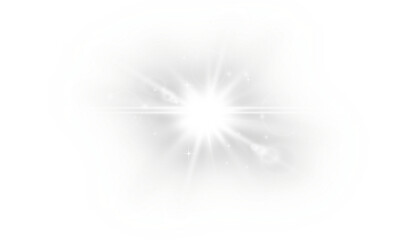 White starlight effect with isolated rays