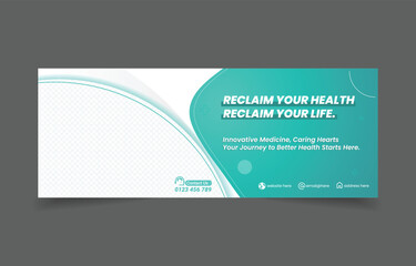 healthcare medical theme linkedin cover social media banner