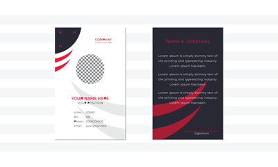 Business office id card design.