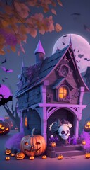 Halloween illustration background image