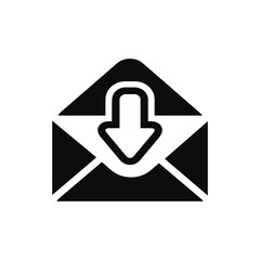 Message Icon. Email or News Illustrations - Vector, Sign and Symbol. black line icon