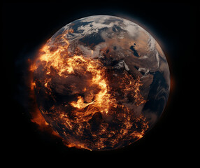 Celestial Disaster: The Environmental Catastrophe, generative ai