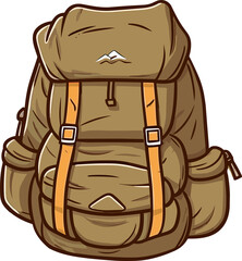 Backpack for hiking mountain . Generative AI