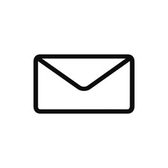 Message Icon. Email or News Illustrations - Vector, Sign and Symbol. black line icon