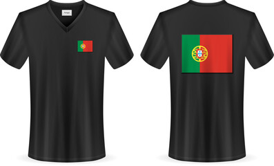 T-shirt with Portugal flag