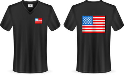 T-shirt with USA flag
