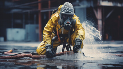 Safety in Practice: Hazmat Man Gathers Vital Data, generative ai