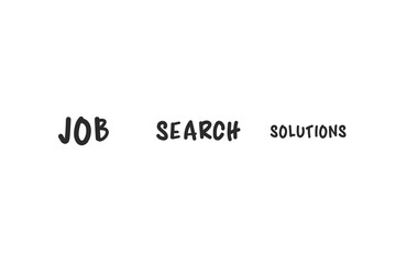 Digital png text about looking for job on transparent background