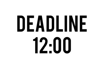 Digital png illustration of deadline text on transparent background