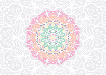 colorful mandala ornament seamless pattern background design