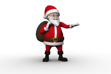 Digital png illustration of santa claus on transparent background