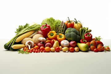 Vegetables on a white background